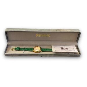 Green Leather Pedre Ladies Watch